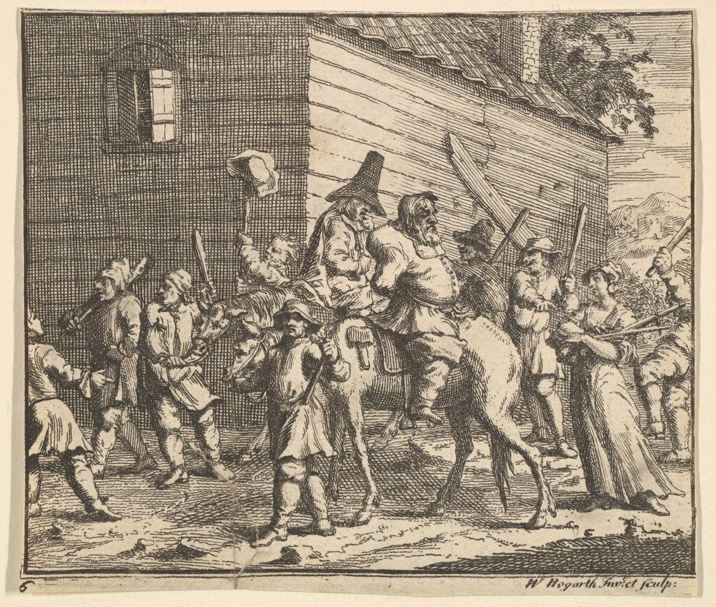 Detail of Hudibras and Ralpho Made Prisoners and Carried to the Stock by William Hogarth