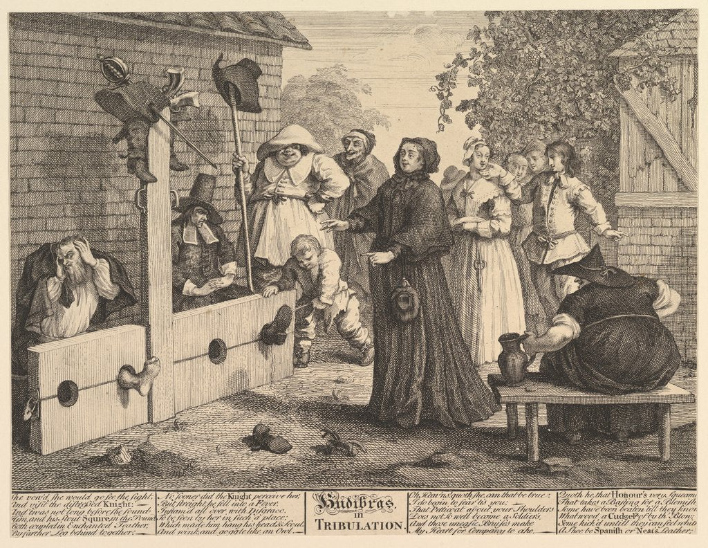 Detail of Hudibras in Tribulatio by William Hogarth