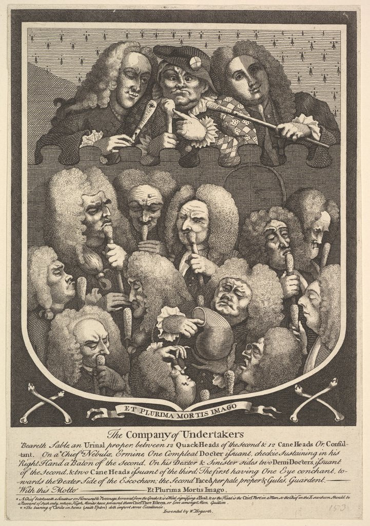 Detail of The Company of Undertakers, after 1736 by William Hogarth