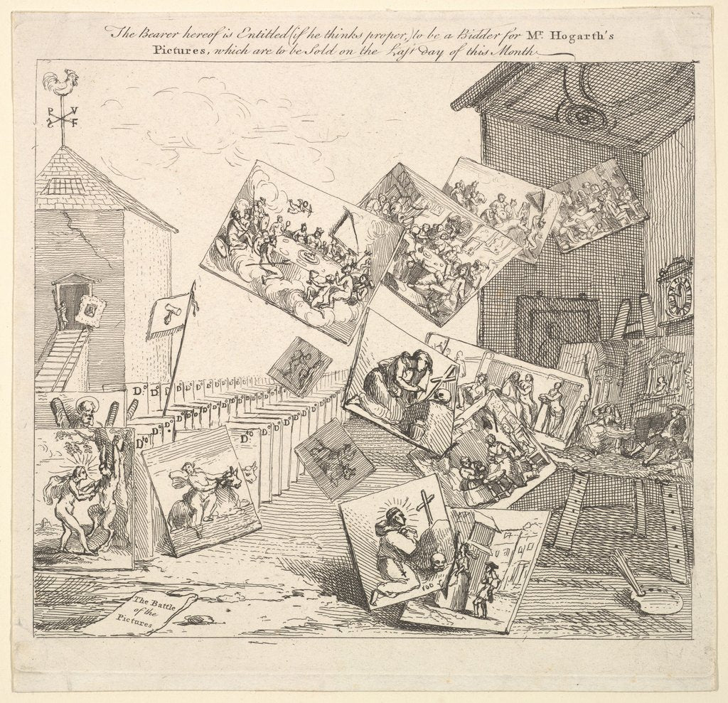 The Battle of the Pictures, 1745 by William Hogarth