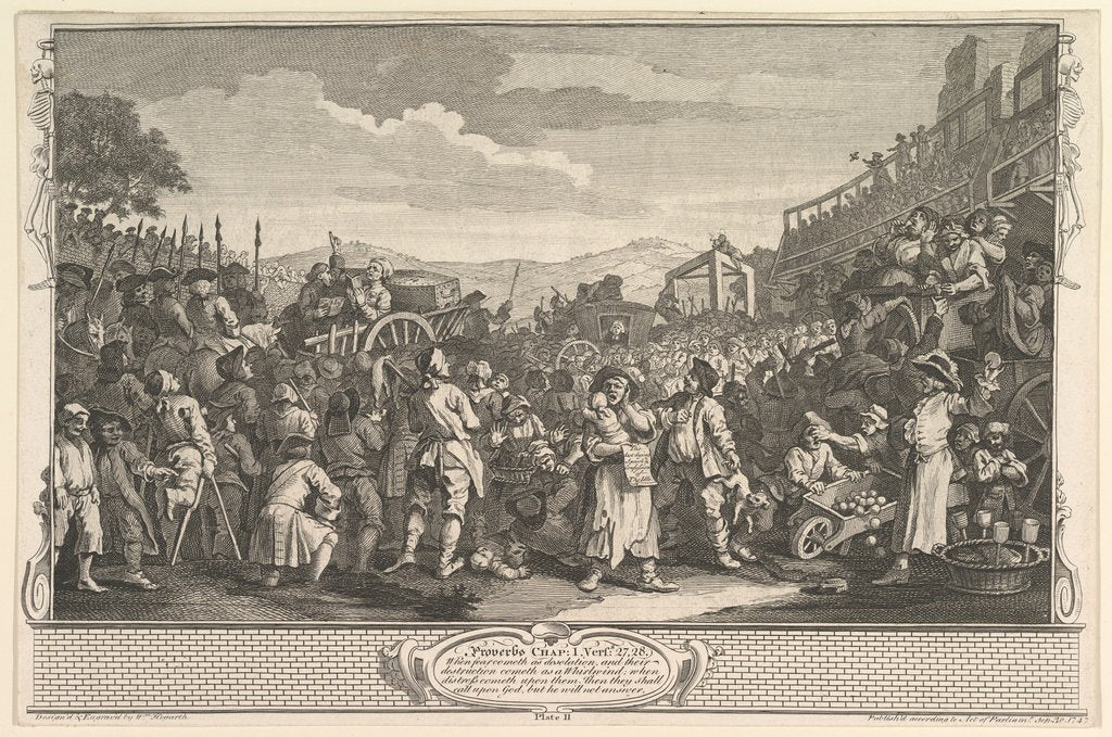 Detail of The Idle 'Prentice Executed at Tyburn, September 30, 1747 by William Hogarth
