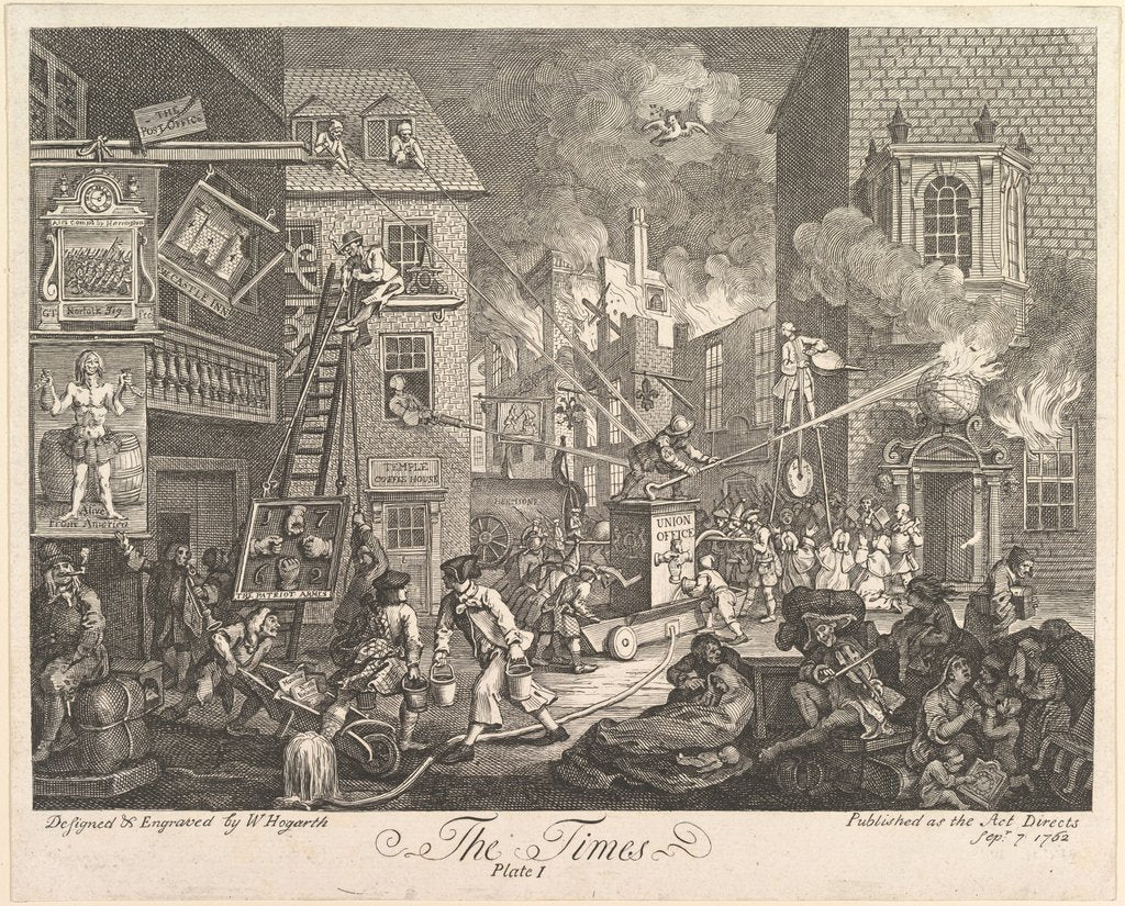 Detail of The Times, Plate 1, September 7, 1762 by William Hogarth
