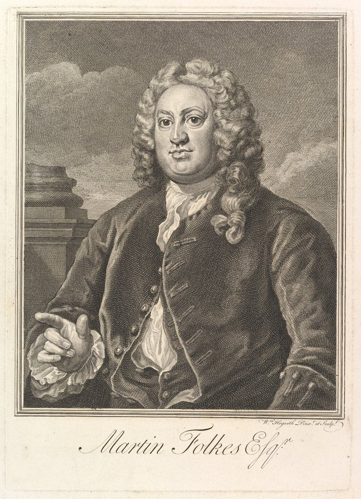 Detail of Martin Folkes, 1742 by William Hogarth