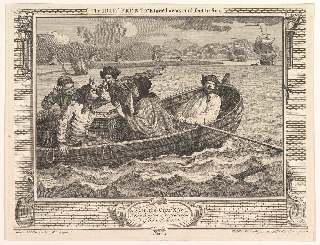 Detail of The Idle 'Prentice Turned Away and Sent to Se by William Hogarth