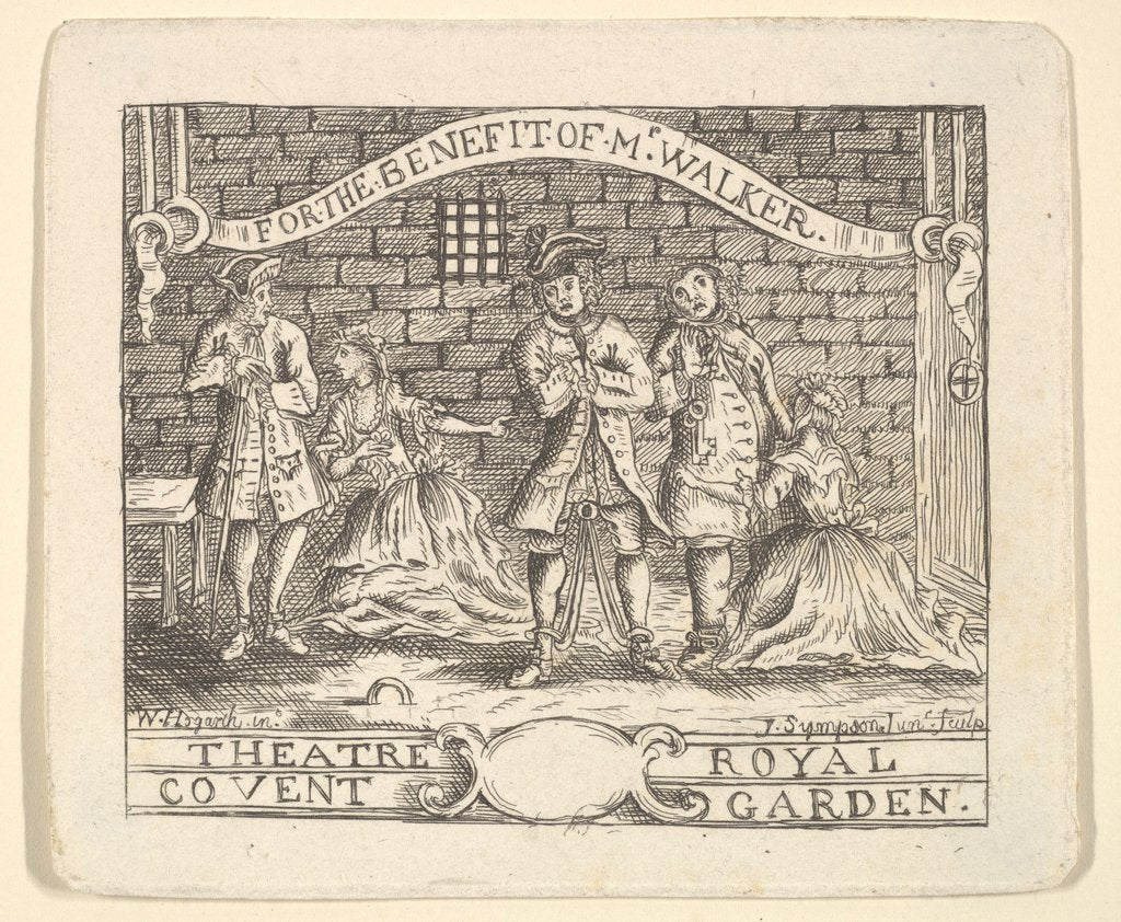 Detail of Benefit Ticket for Walker, ca. 1735 by Unknown