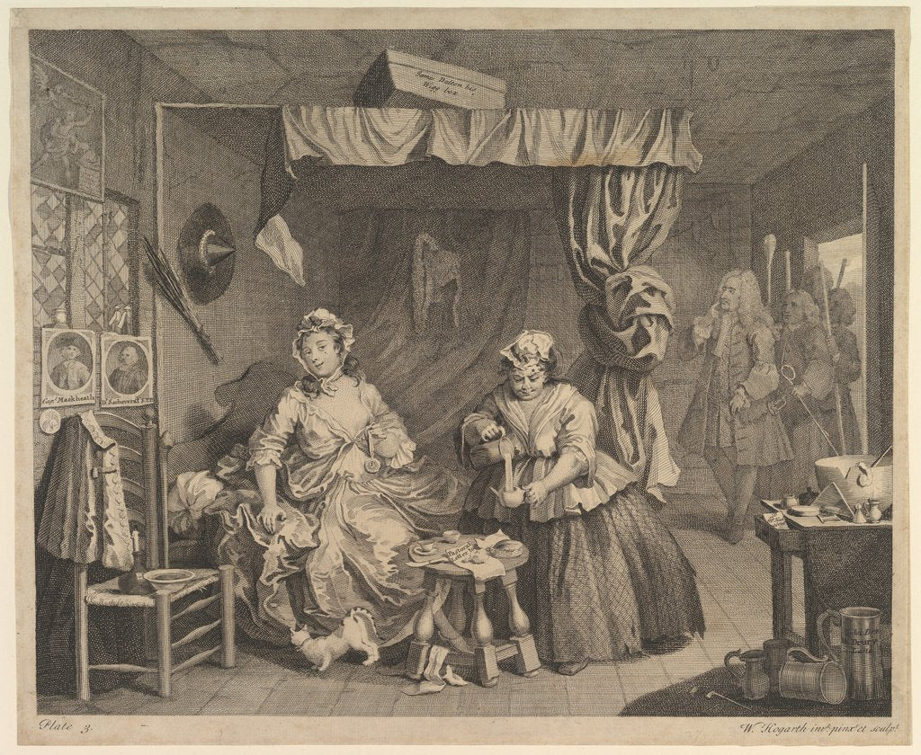 Detail of A Harlot's Progress, Plate 3, before April 1732 by William Hogarth