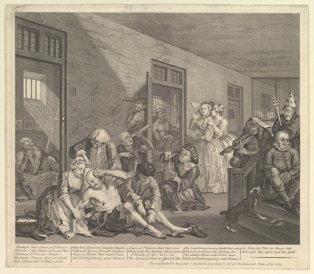 Detail of A Rake's Progress, Plate 8, June 25, 1735 by William Hogarth