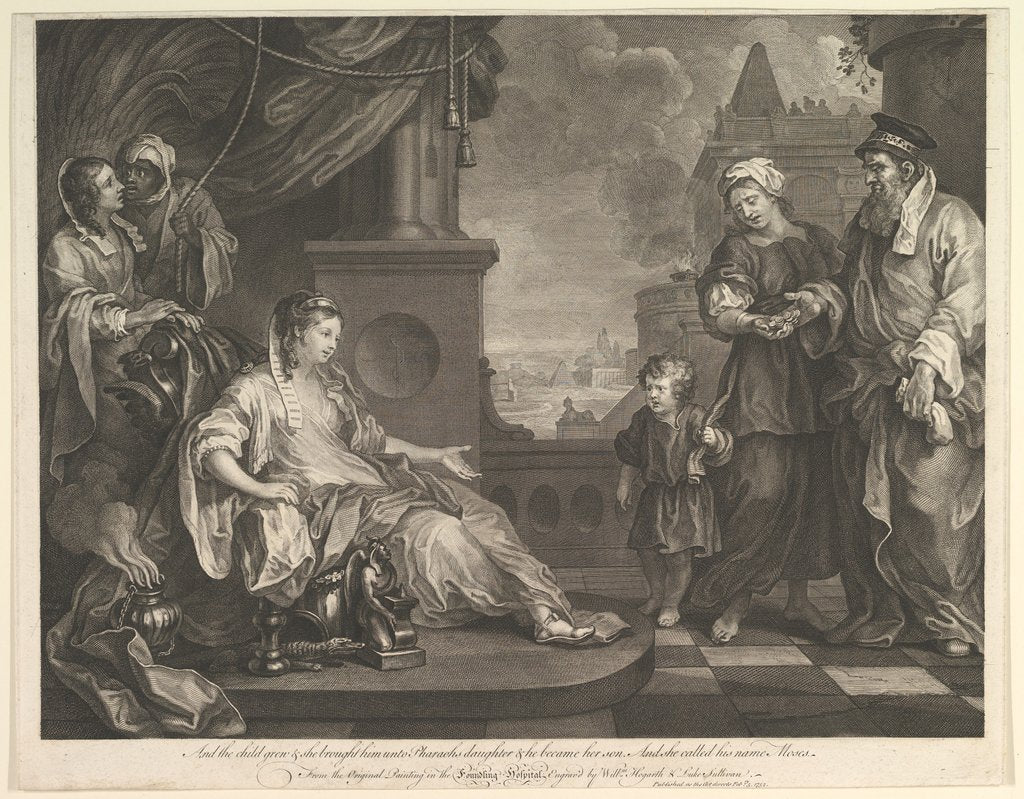 Detail of Moses Brought to Pharaoh's Daughter, February 5, 1752 by William Hogarth