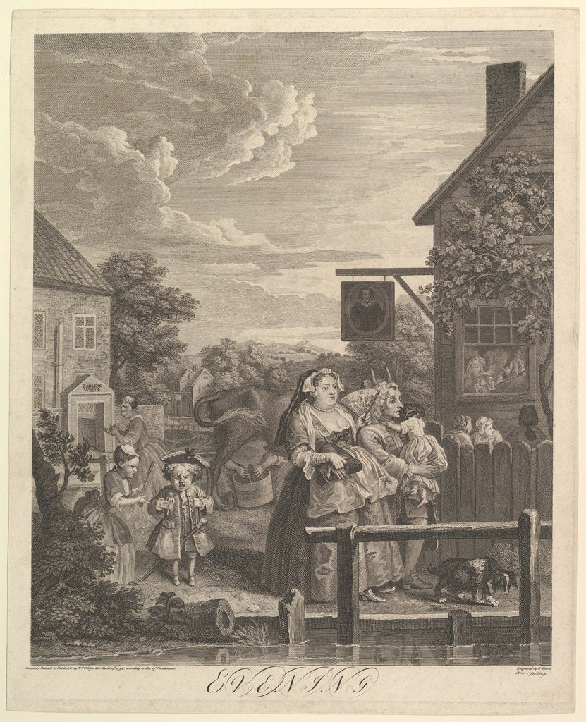 Detail of Evening, March 25, 1738 by William Hogarth
