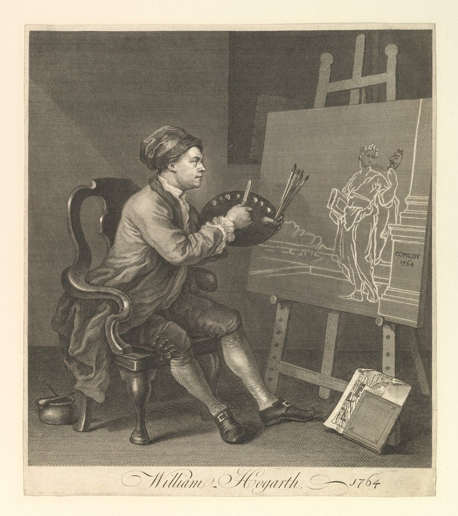 Detail of William Hogarth, Serjeant Painter to His Majesty, 1764 by William Hogarth