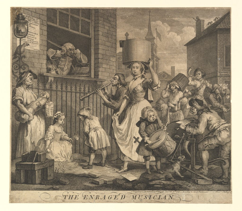 Detail of The Enraged Musician, November 30, 1741 by William Hogarth