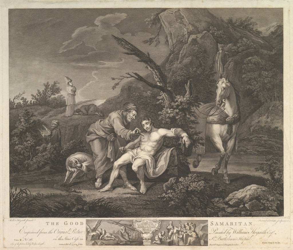 Detail of The Good Samaritan, February 24,1772 by Simon François Ravenet