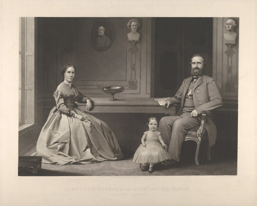 Detail of Lieutenant General Thomas J. Jackson and His Family, 1866 by William Sartain