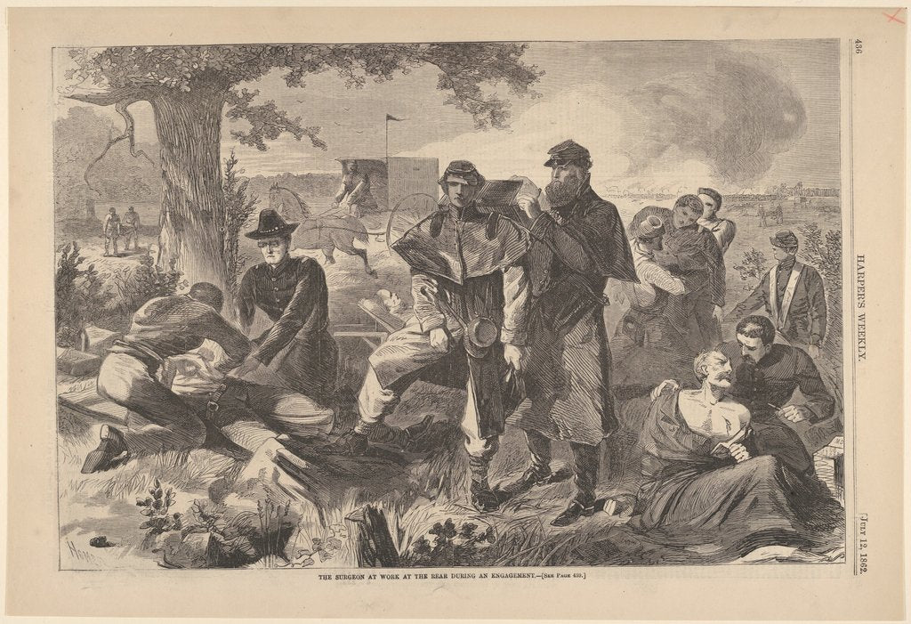 Detail of The Surgeon at Work at the Rear During an Engagement, July 12, 1862 by Unknown