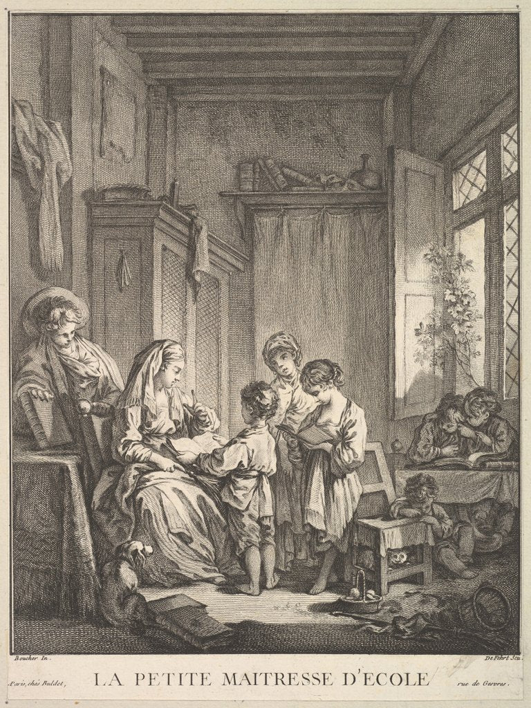 Detail of The Little Schoolmistress, mid to late 18th century by A. J. Defehrt