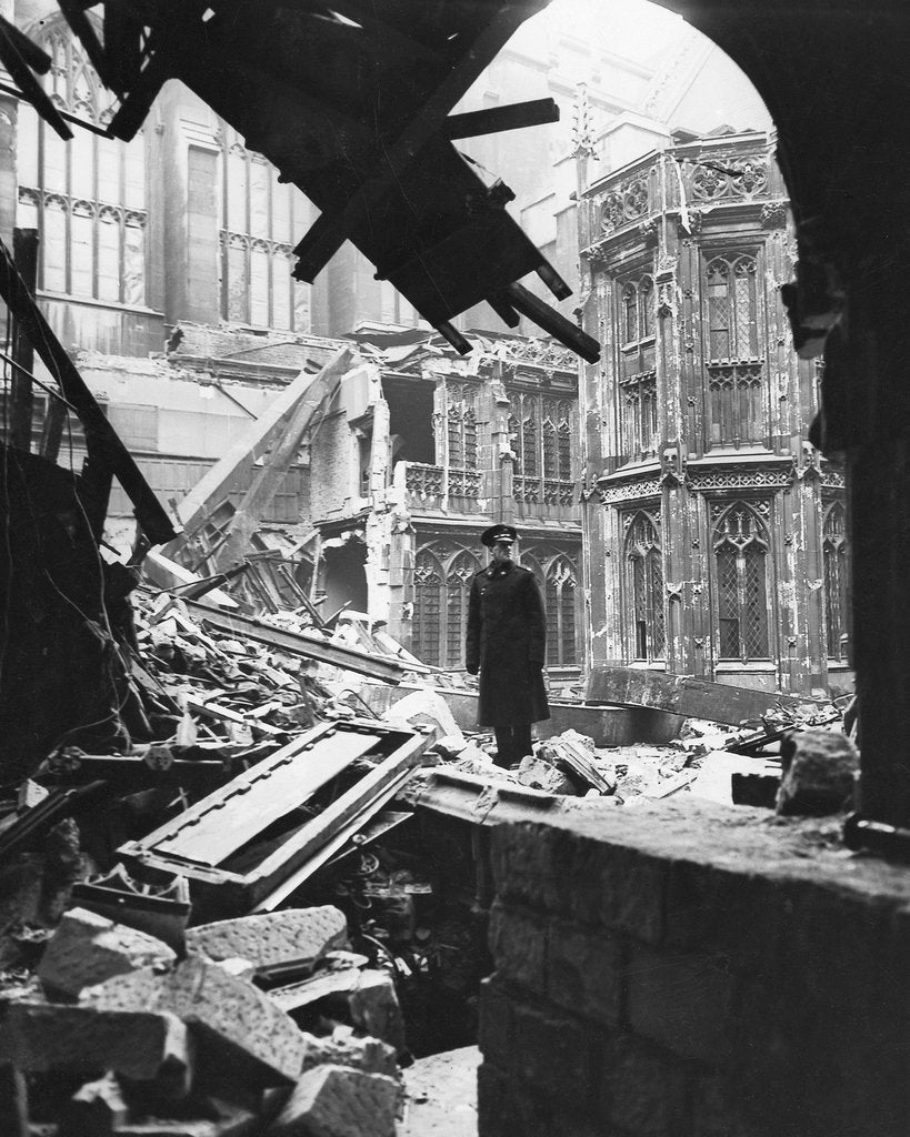 Detail of Damage to Houses of Parliament by Associated Newspapers