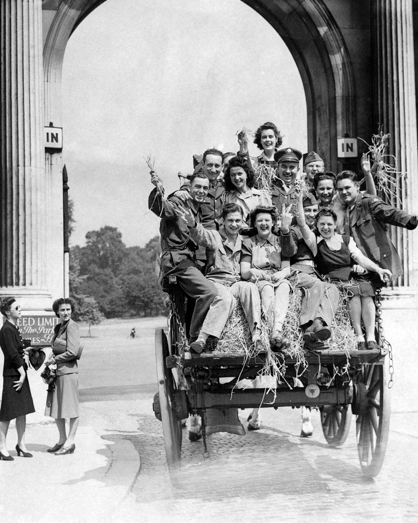 Detail of Hay cart ride in Hyde Park London by Associated Newspapers