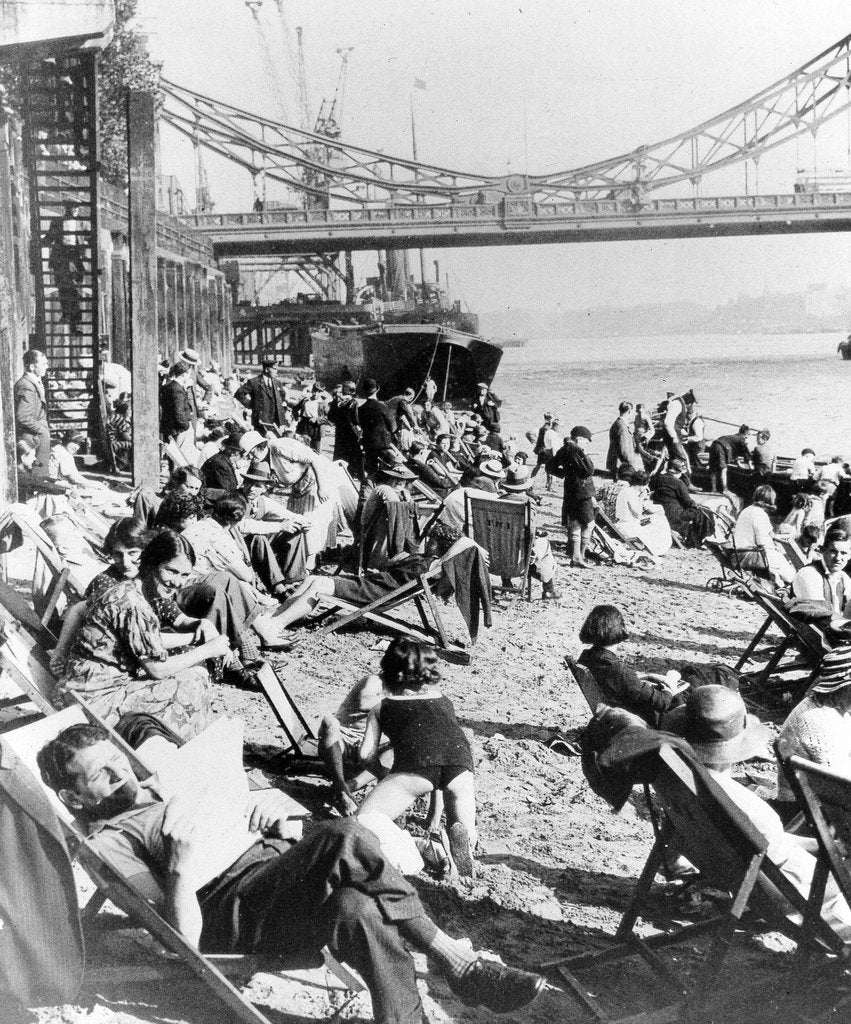 Detail of Tower Bridge Beach by Associated Newspapers