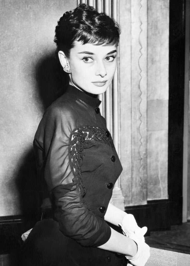 Detail of Audrey Hepburn aged 24 by Associated Newspapers