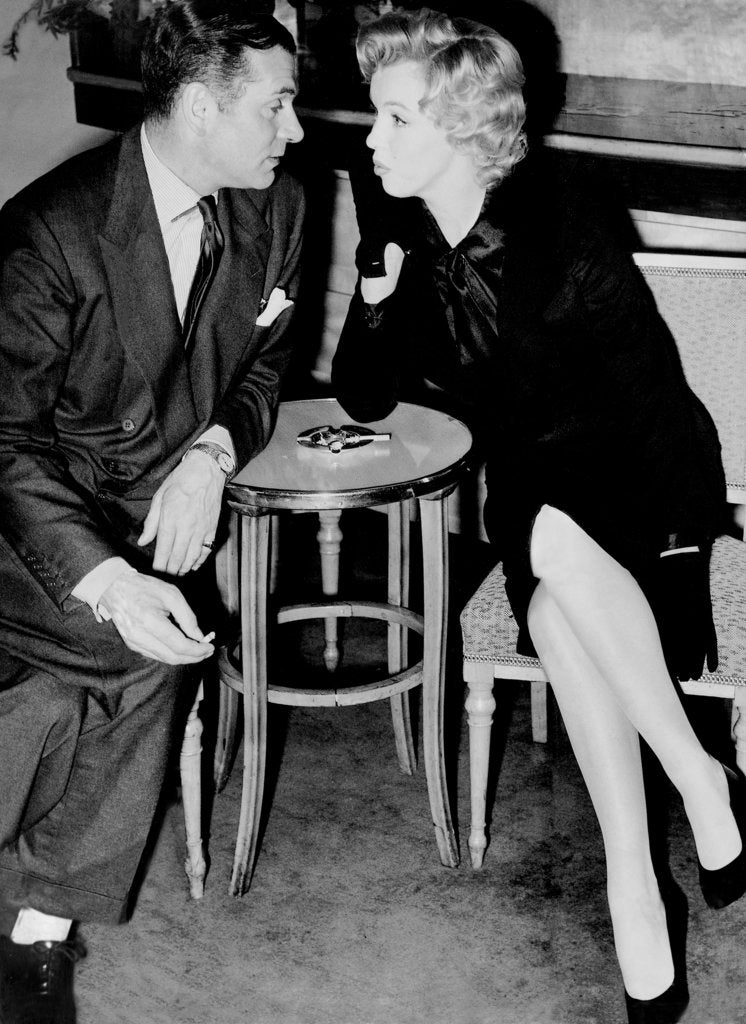 Detail of Sir Laurence Olivier with Marilyn Monroe in July 1956 by Associated Newspapers