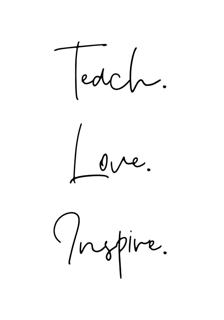 Detail of Teach. Love. Inspire by Joumari