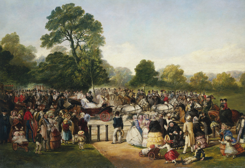 Detail of Hyde Park, London, England, Entrance of Queen Victoria by Thomas Musgrave Joy