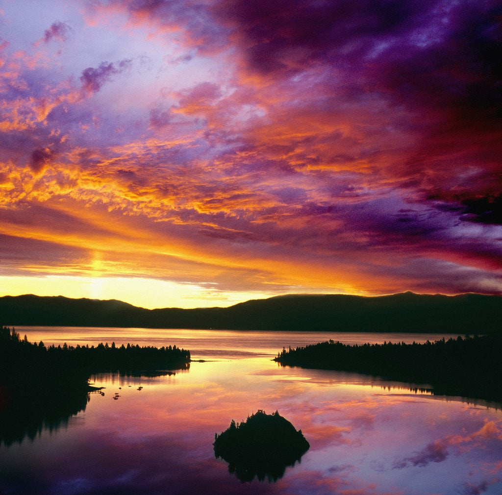 Detail of USA, California, Lake Tahoe at dawn by Anonymous