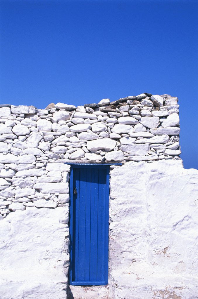 Detail of Door and front of a building, Mykonos, Greece by Anonymous