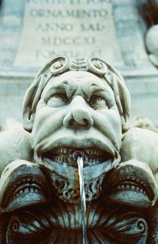 Detail of Italy/Rome: figure of fountain in the Piazza della Rotonda by Anonymous