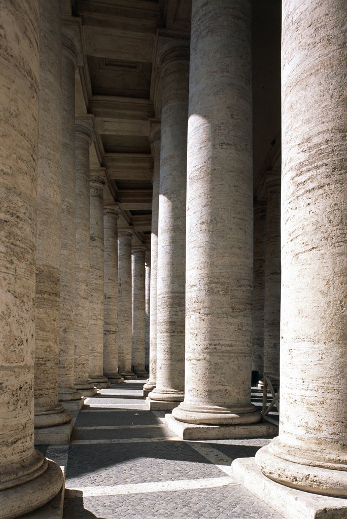 Detail of Colonnade at St. Peter's Square, Vatican City State, Rome, Italy by Anonymous