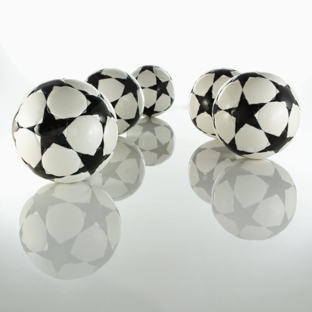 Detail of Five Soccer Balls by Anonymous
