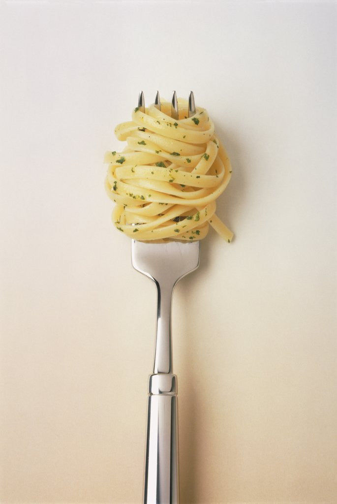 Detail of Fork with spaghetti by Corbis