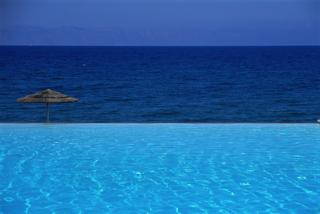 Detail of Blue of Pool, Sky and Sea by Corbis