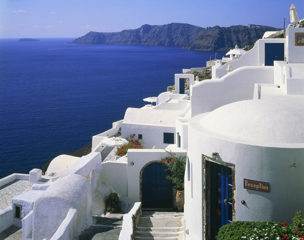 Detail of Apartment block in Oia, Santorin, Greece by Anonymous