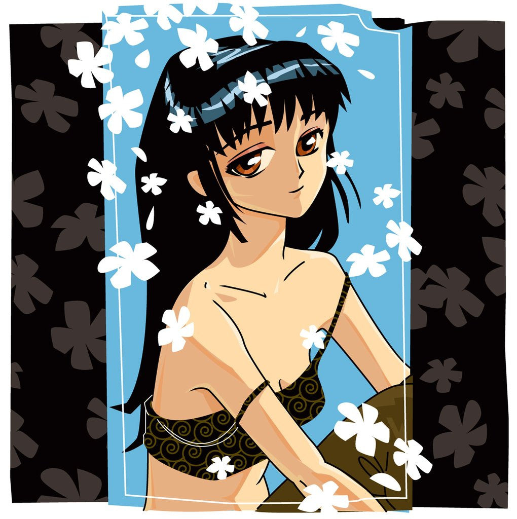 Detail of Blossom Anime Girl by Anonymous
