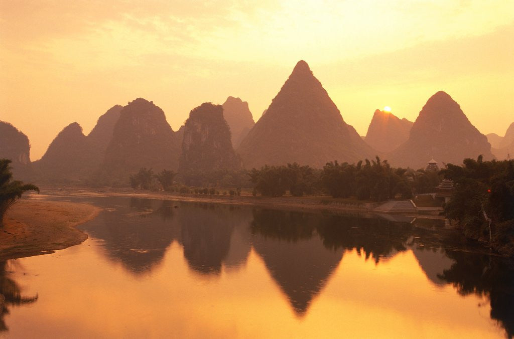 Detail of Li River Guilin, Yangshuo, Guangxi Province, China by Anonymous