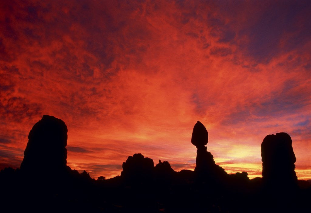 Detail of USA, Utah, Arches National Park at sunset by Anonymous