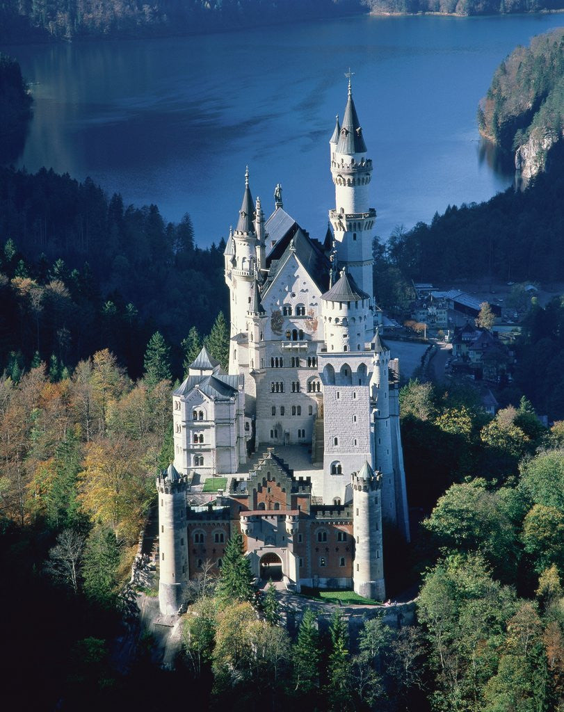 Detail of Neuschwanstein castle in autumn, Bavaria by Anonymous