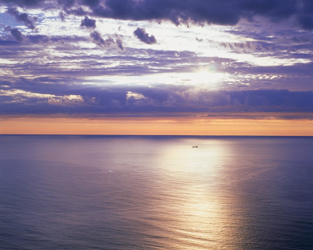 Detail of Evening light over the sea, Norway by Corbis