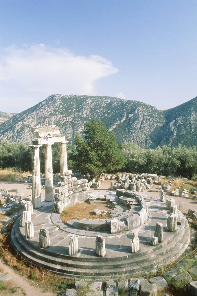 Detail of Tholos of the Athena Pronaia in Delphi, Greece by Corbis