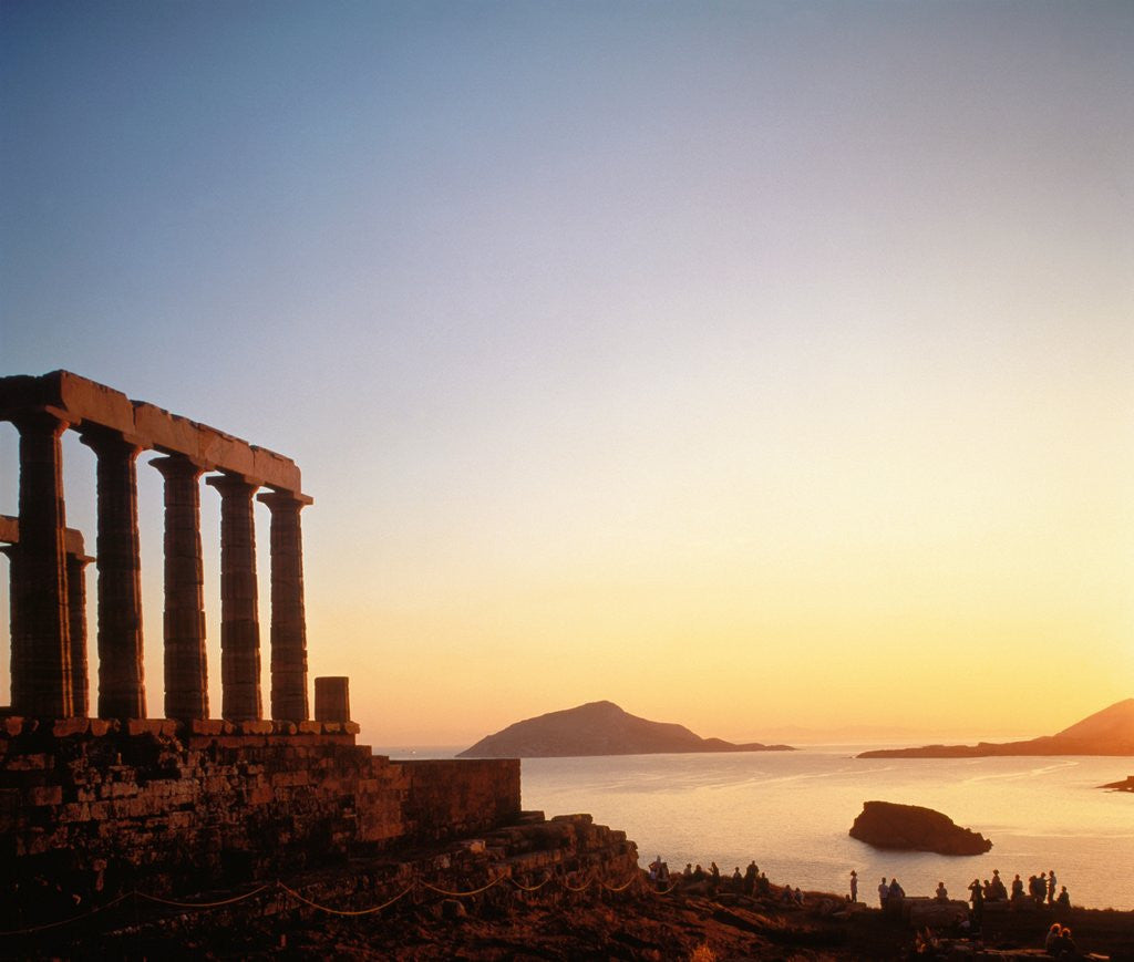 Detail of Ruin of the Poseidon temple in Attica (Greece) by Anonymous