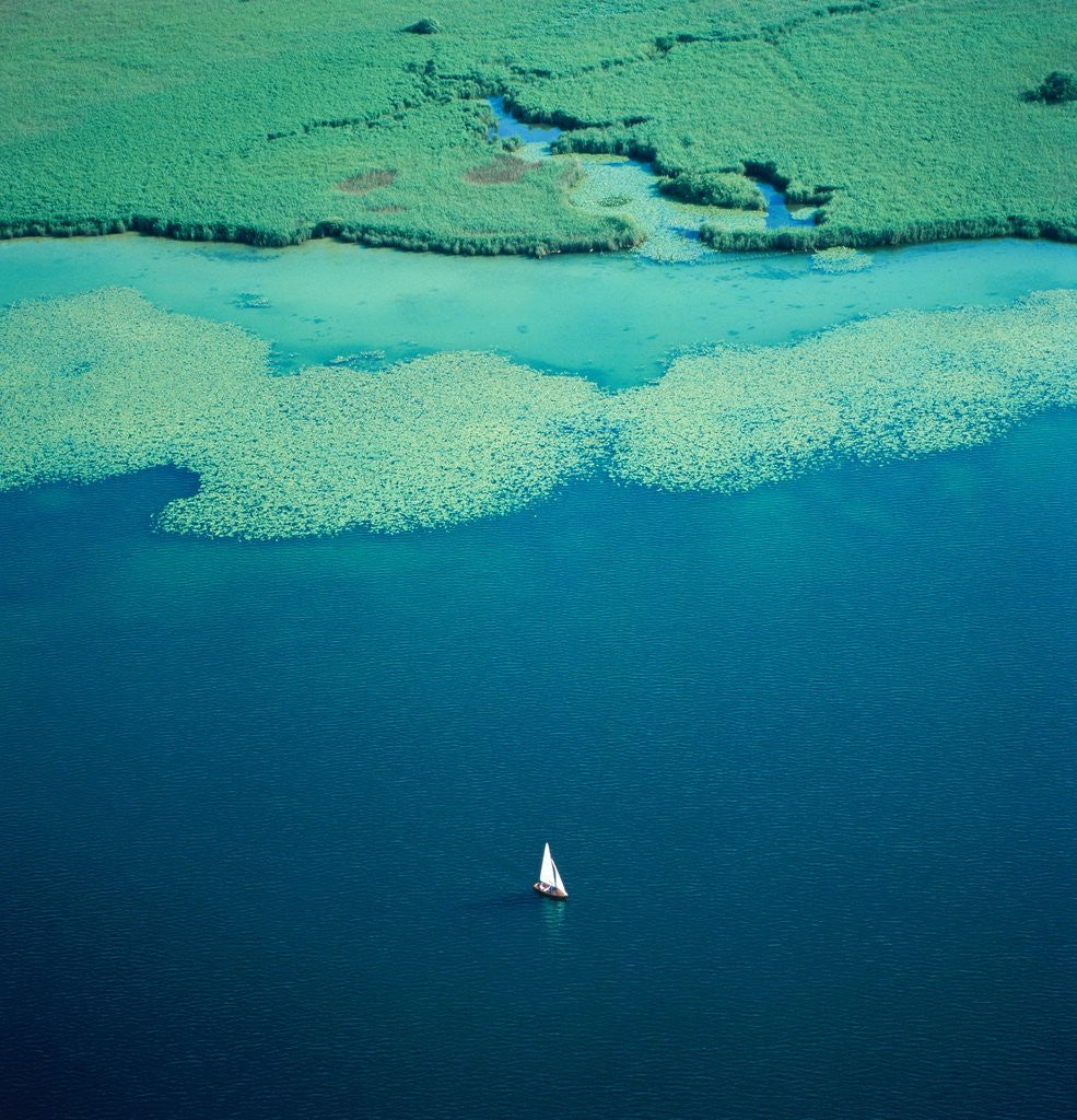 Detail of Sailing boat on lake, Bavaria, Germany by Anonymous