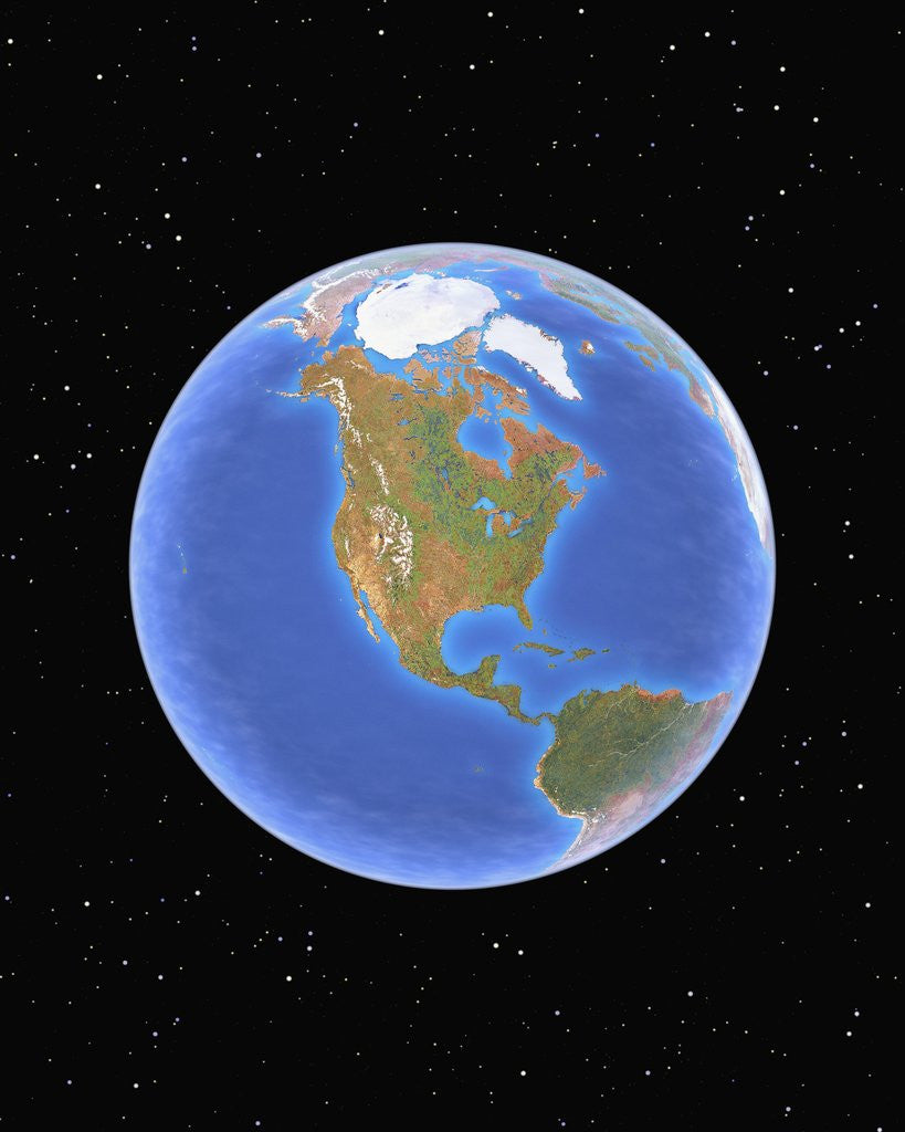 Detail of Globe against starfield by Anonymous