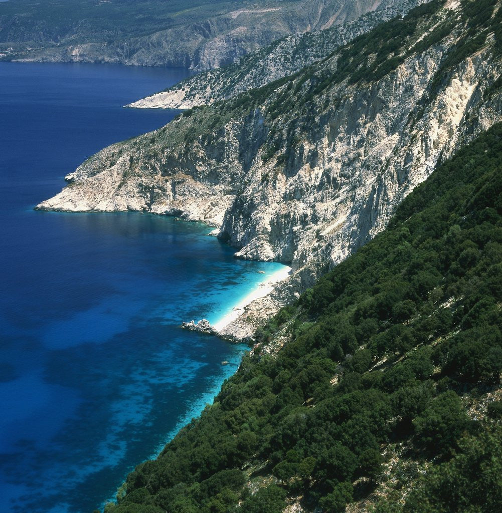 Detail of Steep coast on Kefalonia, Greece by Anonymous