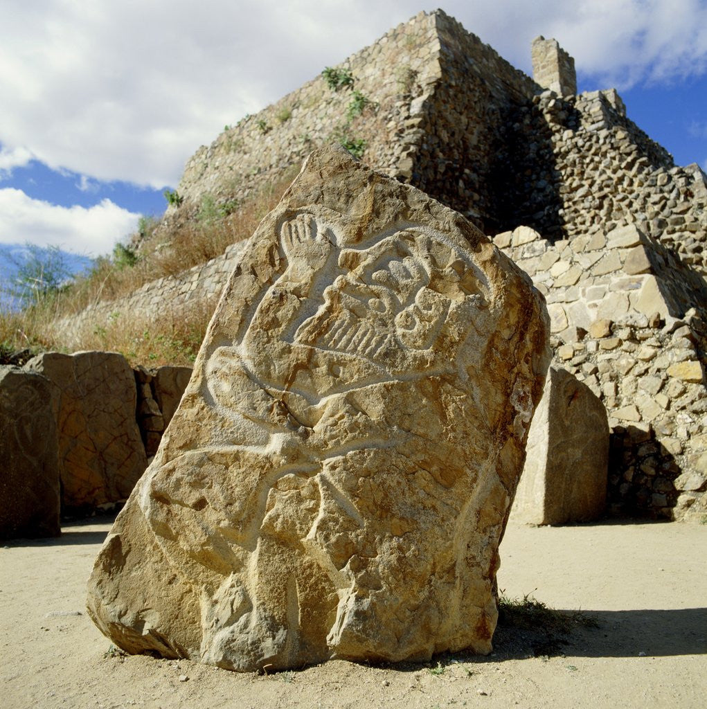 Detail of Monte Alban relief, Oaxaca de Juarez, Mexico by Anonymous