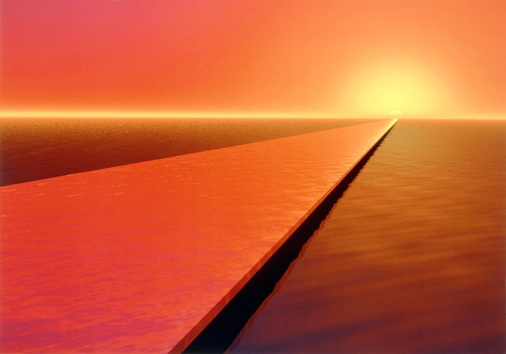Detail of Pier at sunset by Anonymous