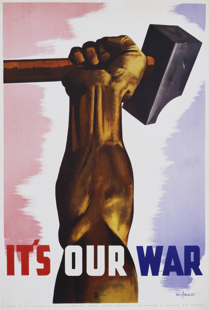Detail of It's Our War Poster by Eric Aldwinckle