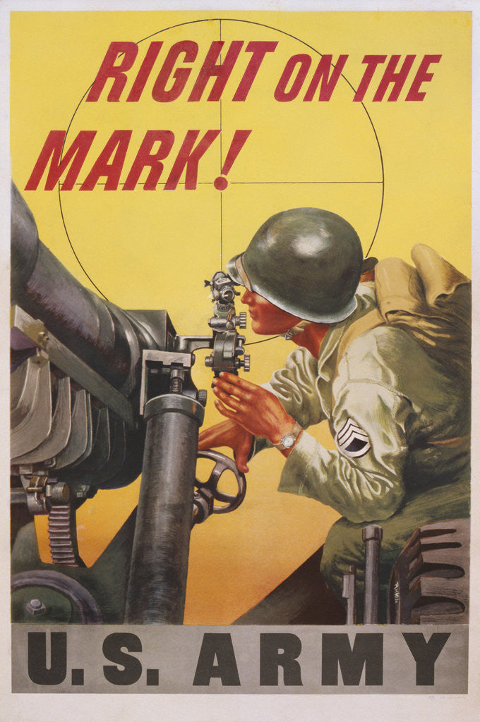 Detail of Right on the Mark! Army Recruitment Poster by Anonymous