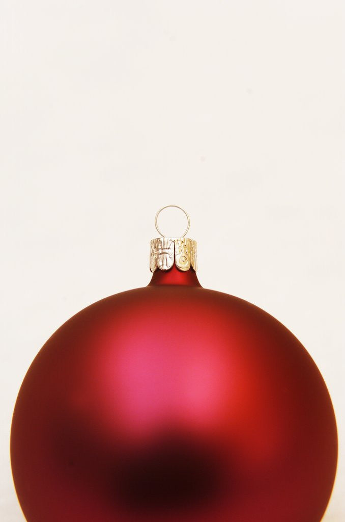 Detail of Red Christmas tree decorations by Corbis