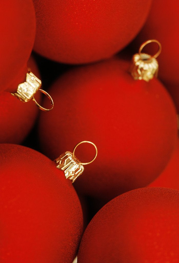 Detail of Christmas baubles by Anonymous